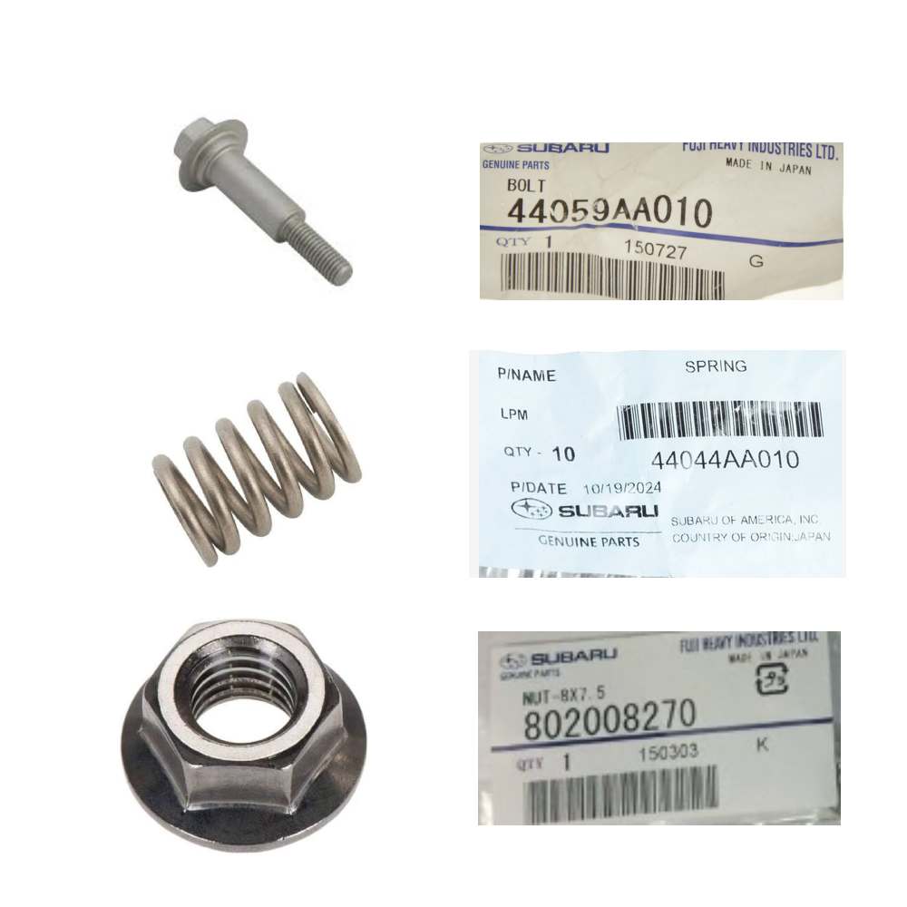 Genuine OEM Subaru – Exhaust Center Pipe Hardware Kit – 44059AA010 / 44044AA010 / 802008270