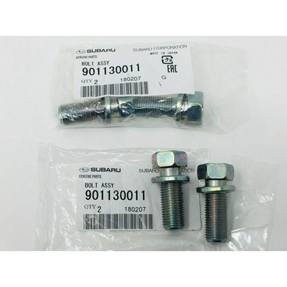 Genuine OEM Subaru front disc brake caliper bracket mounting bolts 901130011 set of four