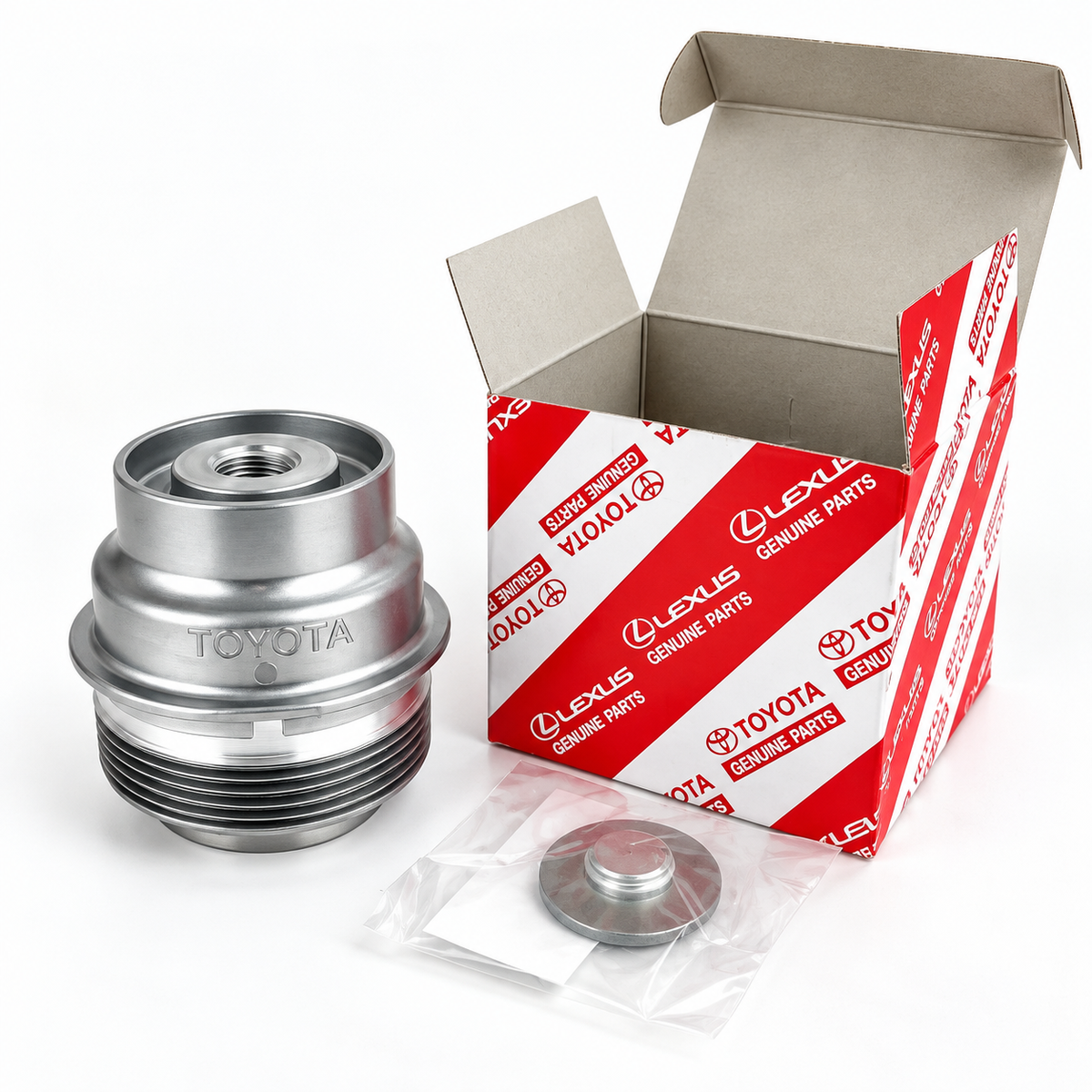 Genuine OEM Toyota Lexus – Oil Filter Housing Cap & Drain Plug Set – 15620-31060 / 15643-31050