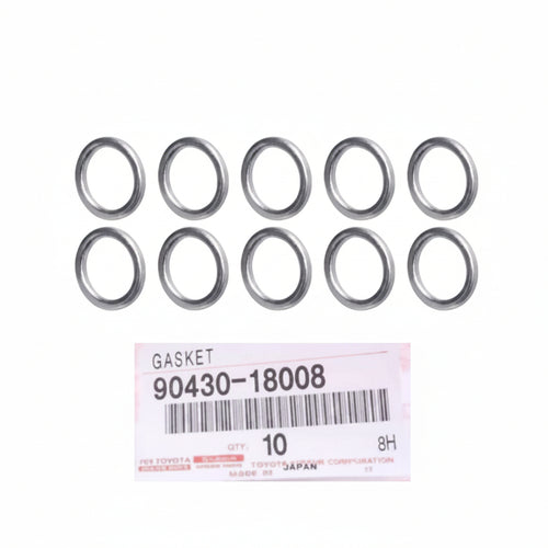 Genuine OEM Toyota – Drain Plug Gasket Set of 10 – 90430-18008