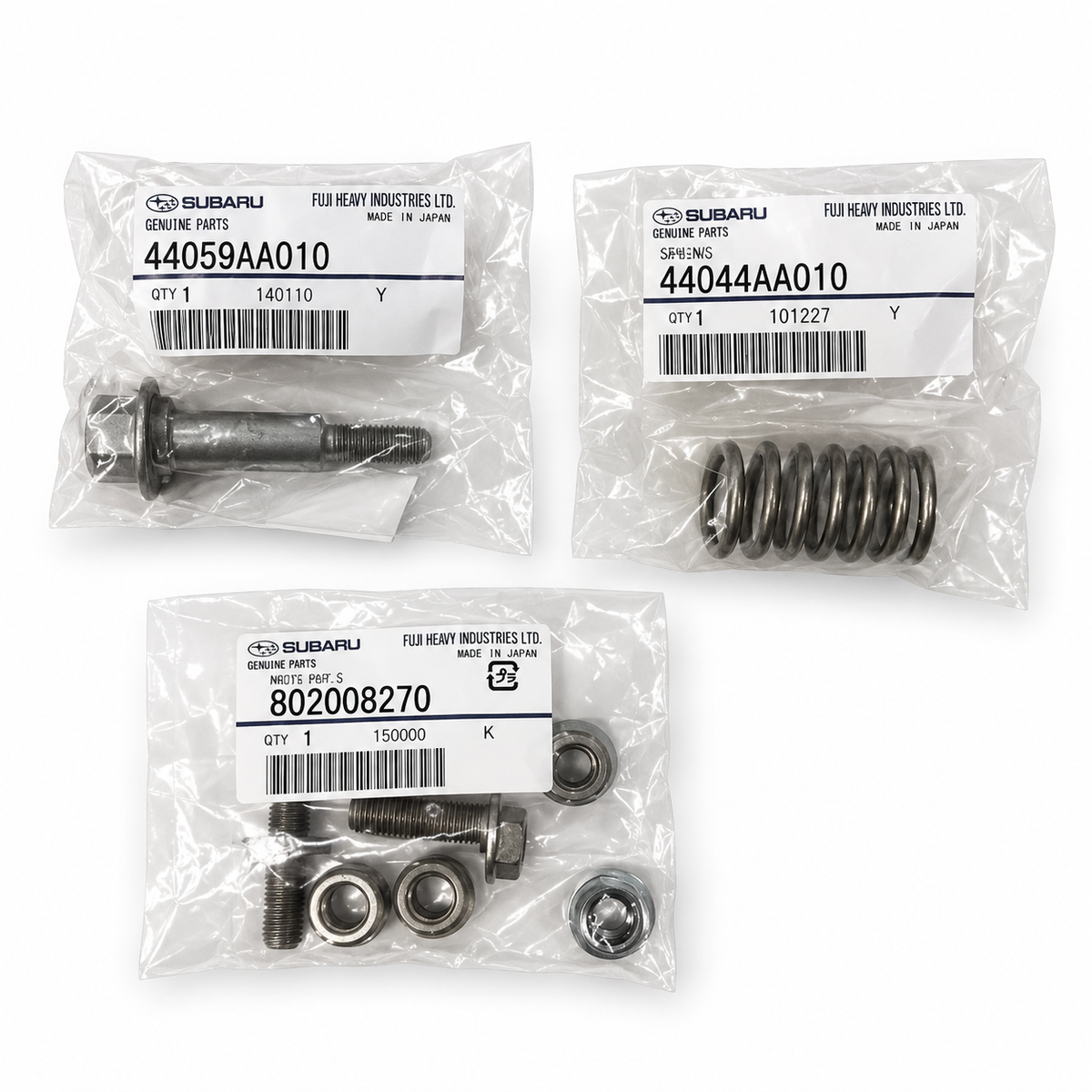 Genuine OEM Subaru – Exhaust Center Pipe Hardware Kit – 44059AA010 / 44044AA010 / 802008270