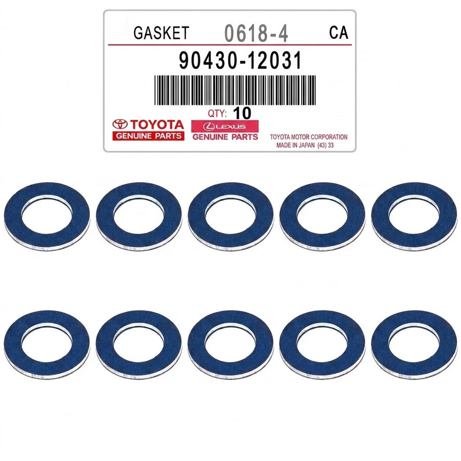 Genuine OEM Toyota – Oil Drain Plug Gasket Set of 10 – 90430-12031
